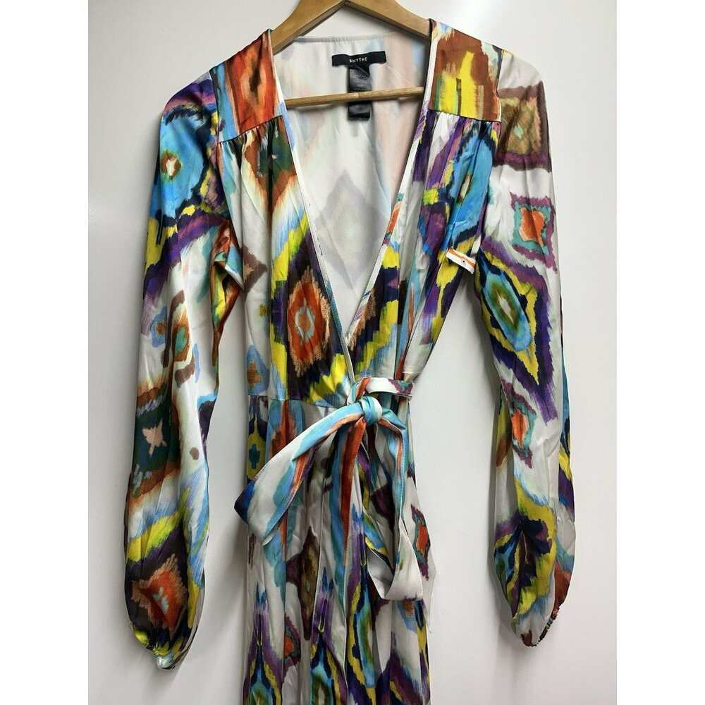 Smythe NEW Hostess Maxi Dress Geographic Size Medium Women’s Designer - Picture 3 of 7